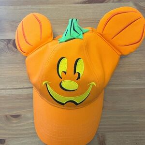 Light Up Disney Orange Pumpkin Hat with Ears